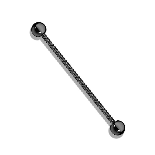 Twisted Rope Industrial Barbell - 316L Stainless Steel