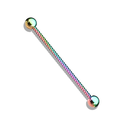Twisted Rope Industrial Barbell - 316L Stainless Steel