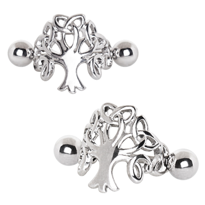 Tree of Life Cartilage Cuff Earring - 316L Stainless Steel