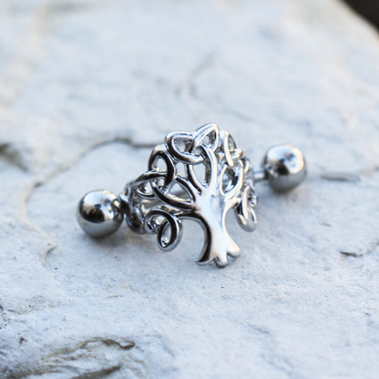 Tree of Life Cartilage Cuff Earring - 316L Stainless Steel