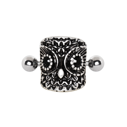 Forest Owl Cartilage Cuff Earring - 316L Stainless Steel