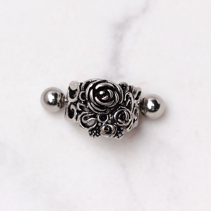 Vintage Roses Cartilage Cuff Earring - 316L Stainless Steel