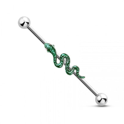 Snake Industrial Barbell - Stainless Steel