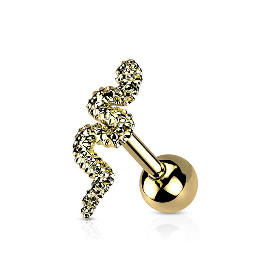 Snake Cartilage Barbell
 - 316L Surgical Steel