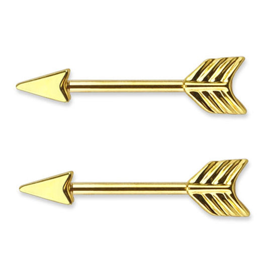 Arrow Nipple Barbells - Stainless Steel - Pair