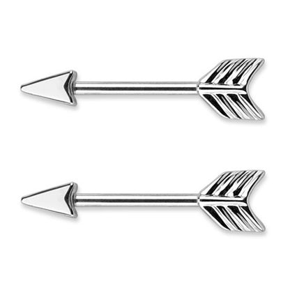 Arrow Nipple Barbells - Stainless Steel - Pair