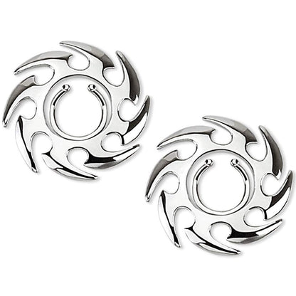 Tribal Swirl Non-Pierce No Pierce Fake Clip On Nipple Rings - Brass - Pair