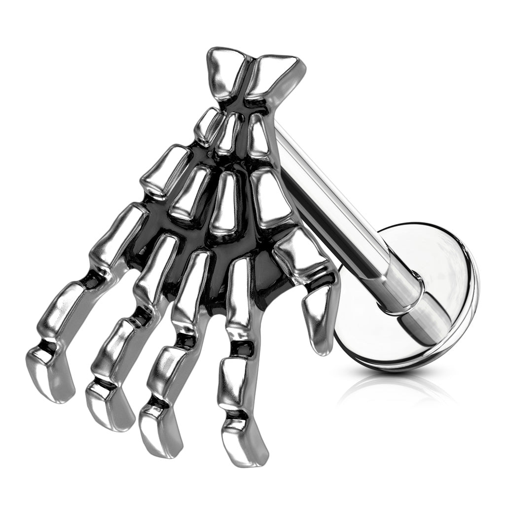 Skeleton Hand Stud - 316L Stainless Steel