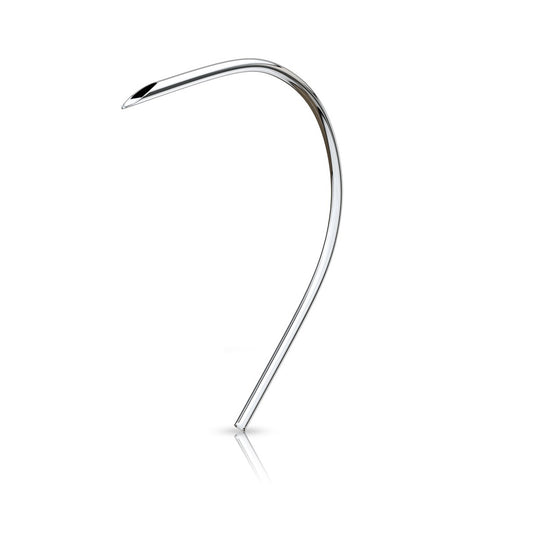 Set of 10 EO Gas Sterilized Curved Piercing Needles - 316L Surgical Steel