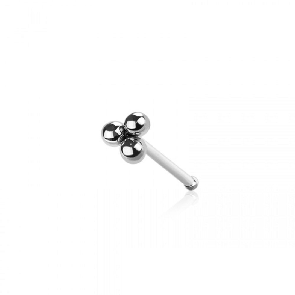 Triple Ball Cluster Nose Bone Stud - 316L Stainless Steel