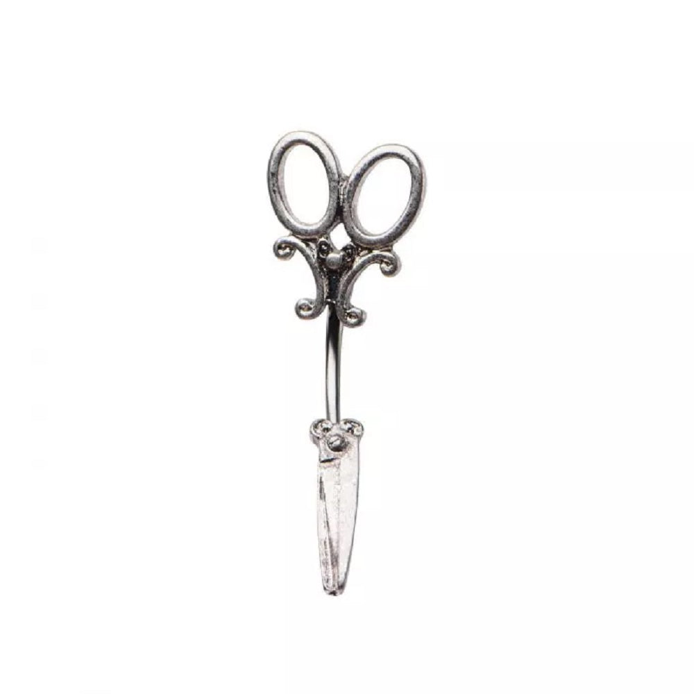 Scissors In and Out Belly Button Ring - Stainless Steel