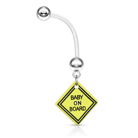 Baby On Board BioFlex Maternity Belly Button Ring