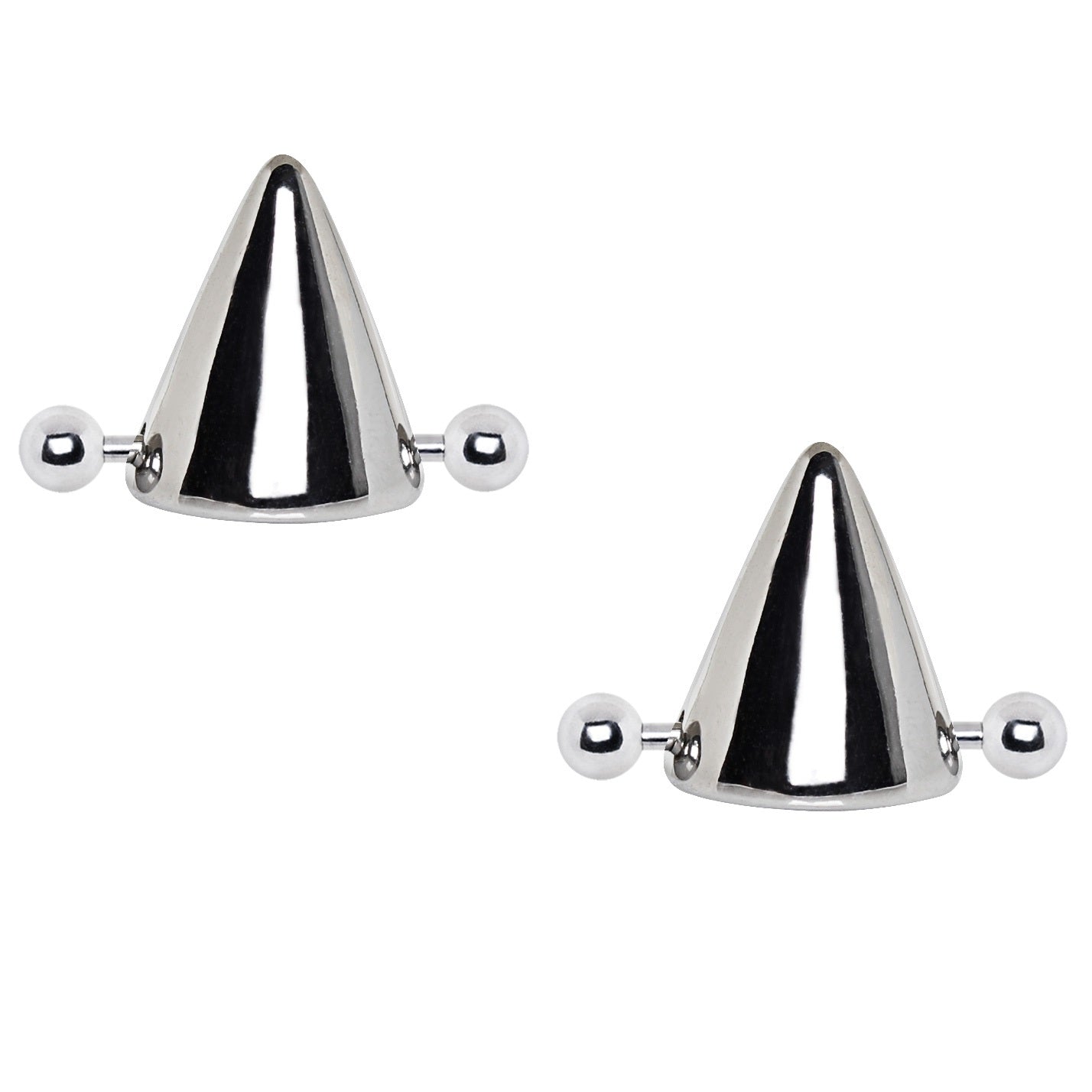 Cone Shaped Nipple Shields - Stainless Steel - Pair