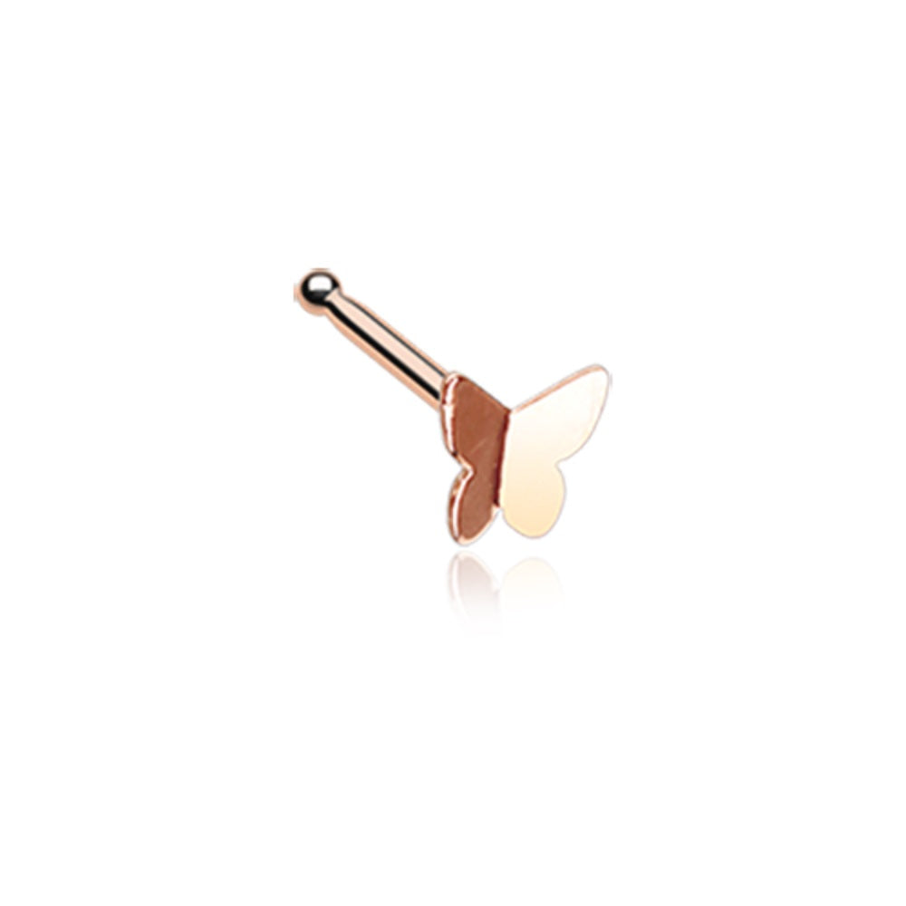 Tiny Butterfly Nose Bone Stud - Stainless Steel