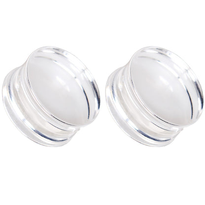 UV Acrylic Ultra Clear Double Flared Saddle Plugs