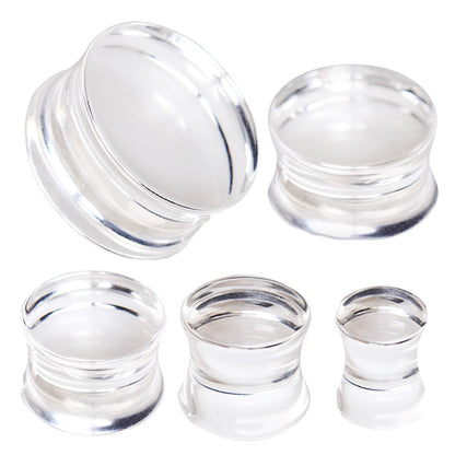 UV Acrylic Ultra Clear Double Flared Saddle Plugs