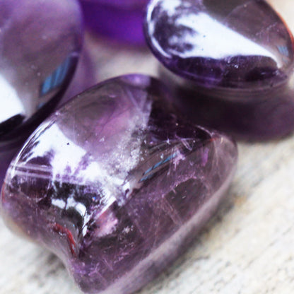 Natural Amethyst Stone Teardrop Shaped Double Flared Plugs