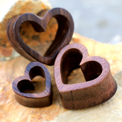 Organic Sono Wood Heart Shaped Tunnels