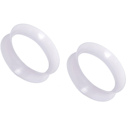 Clear Ultra Thin Double Flared Silicone Saddle Tunnels