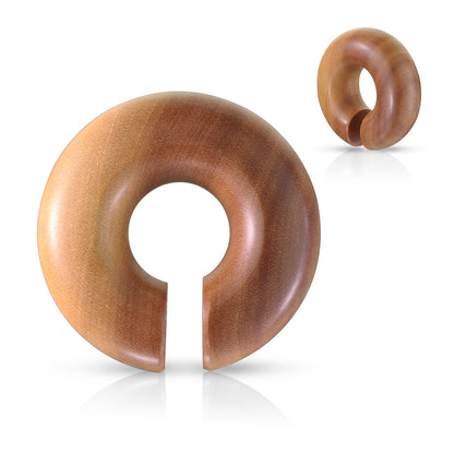 Organic Saba Wood Round Hoop Plugs