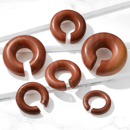 Organic Saba Wood Round Hoop Plugs