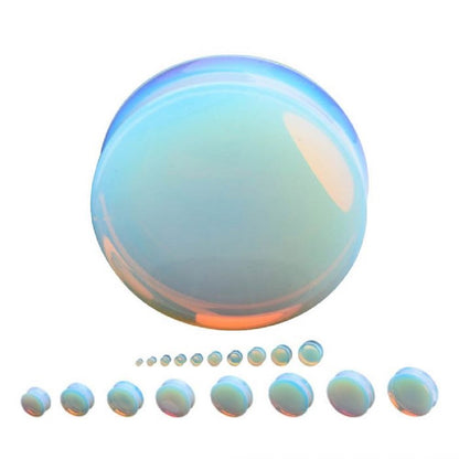 Opalite Concave Double Flared Saddle Plugs