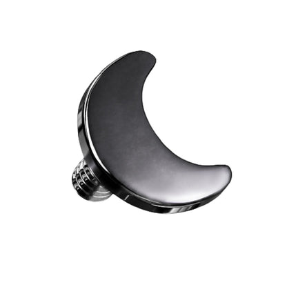 Flat Crescent Moon Internally Threaded Dermal Anchor Top - G23 Implant Grade Titanium