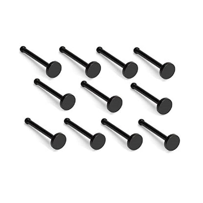 Set of 10 Bioflex 2mm Top Metal and Allergy Free Nose Stud Retainers