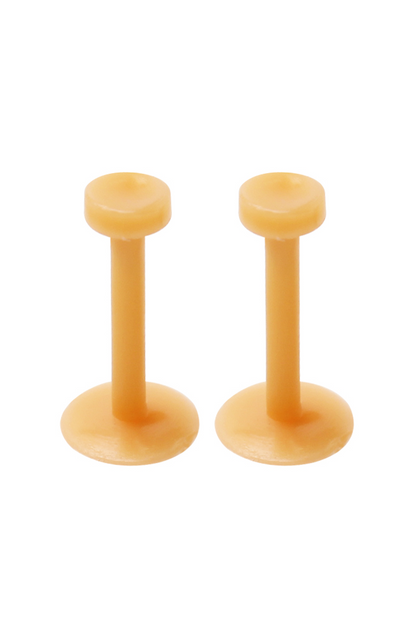 Pair of Flesh Tone Flexible Bioflex Removable Push Top Piercing Retainers - Pair