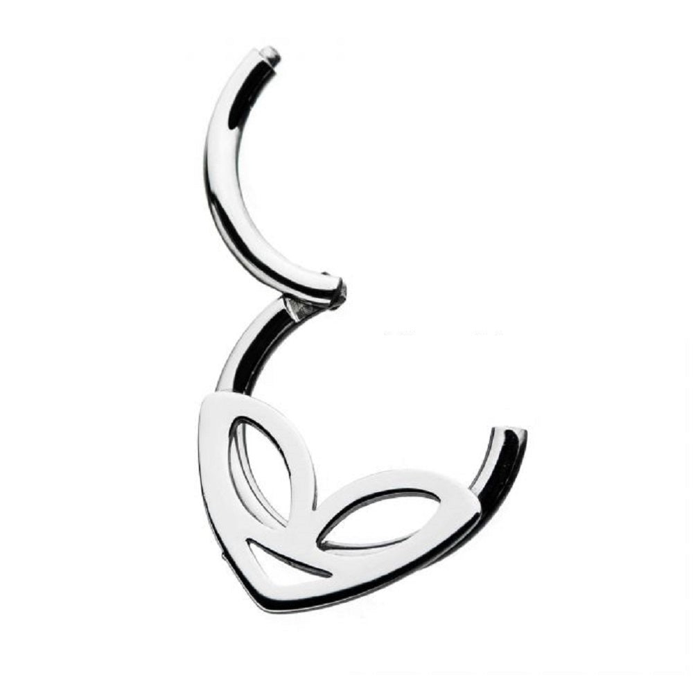 Alien Head Hinged Segment Ring - Stainless Steel