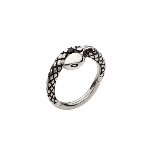 Snake Skin Hinged Segment Ring - 316L Stainless Steel