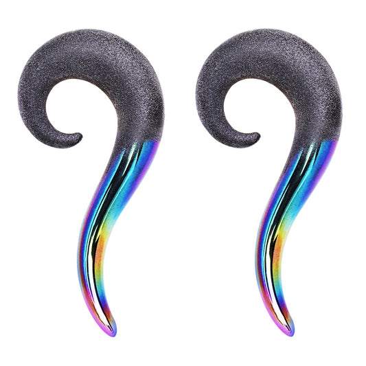 Two Tone Glass Curved Hanging Taper Plugs