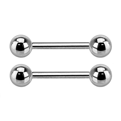 Internally Threaded Barbells - G23 Implant Grade Solid Titanium - Pair