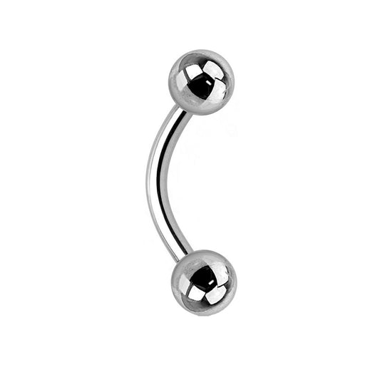 Internally Threaded Curved Barbells, Sold by Piece - Implant Grade 23 Solid Titanium