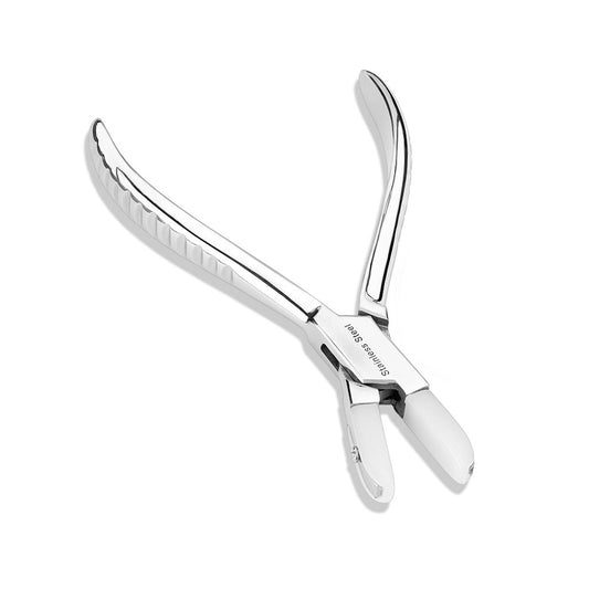 Nose Ring Pliers with Hard Nylon Plastic Jaws, Perfect for Bending Nose Fish Tails - Stainless Steel