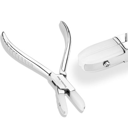 Nose Ring Pliers with Hard Nylon Plastic Jaws, Perfect for Bending Nose Fish Tails - Stainless Steel