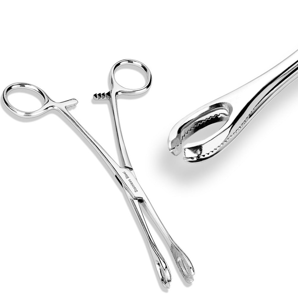 Piercing Forester Slotted Forceps Standard Body Piercing Tool - Stainless Steel