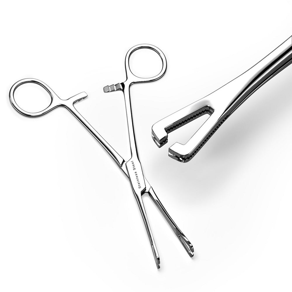 Mini Pennington Slotted Forceps Body Piercing Tool - Stainless Steel