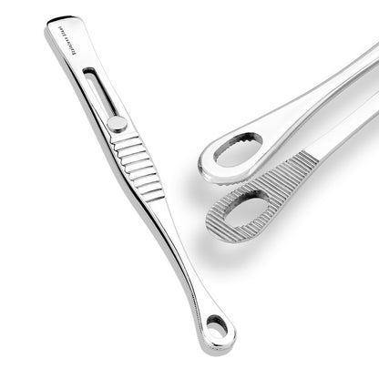 Mini Multi Purpose Body Piercing Forester Tweezer Body Piercing Tool with Sliding Easy Lock - Stainless Steel