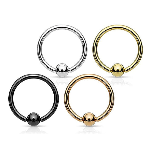 Set of 4 Fixed Ball Hoops - Surgical Steel